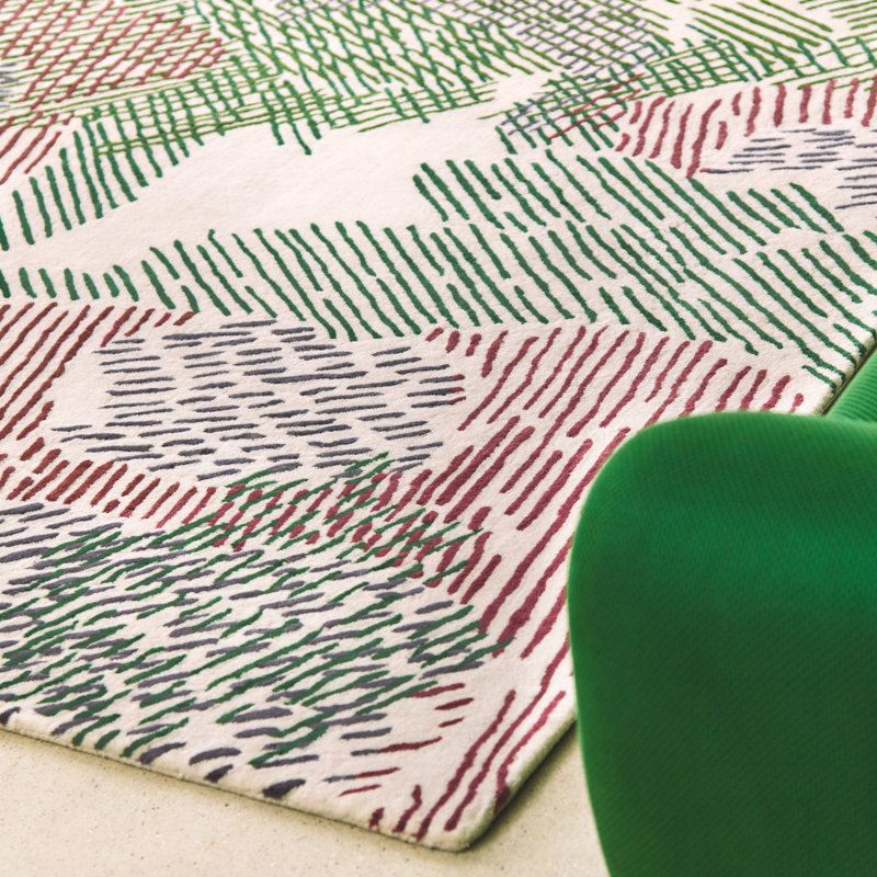 Paysage Hand Tufted Wool Abstract Area Rug, Rectangle 8'2" x 11'4"