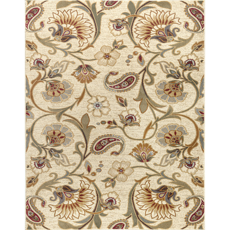 Tapis beige crème Clotario, Rectangle 2 pi x 3 pi