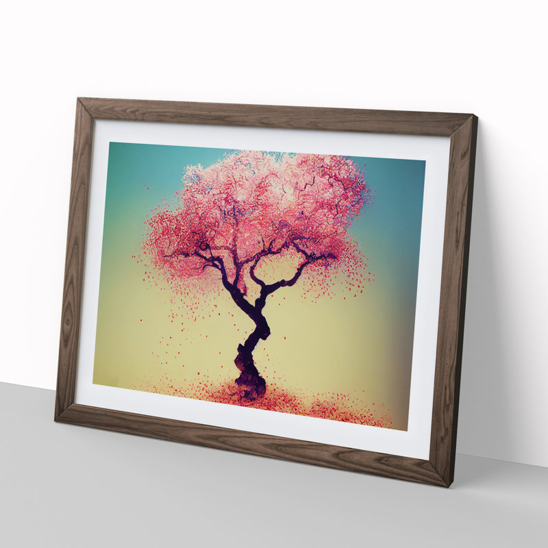 Exceptional Apple Tree - Single Picture Frame Painting, 34cm H x 46cm W x 2cm D, Walnut