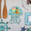 Décoration murale de porte décorative en bois jellyfish côtière beach