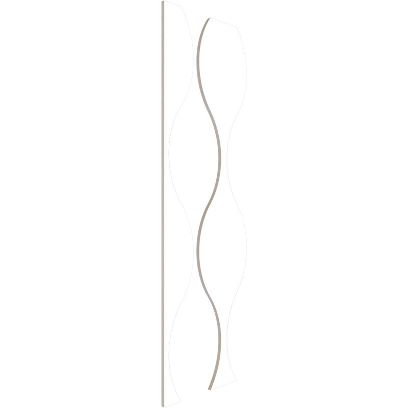 Ozark PVC Adjustable Decorative Slat Wall Panel Kit, 47" H x 9" W x 0.5" D