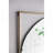 Contemporary Bathroom Mirror With Gold Metal Frame And Abstract Design