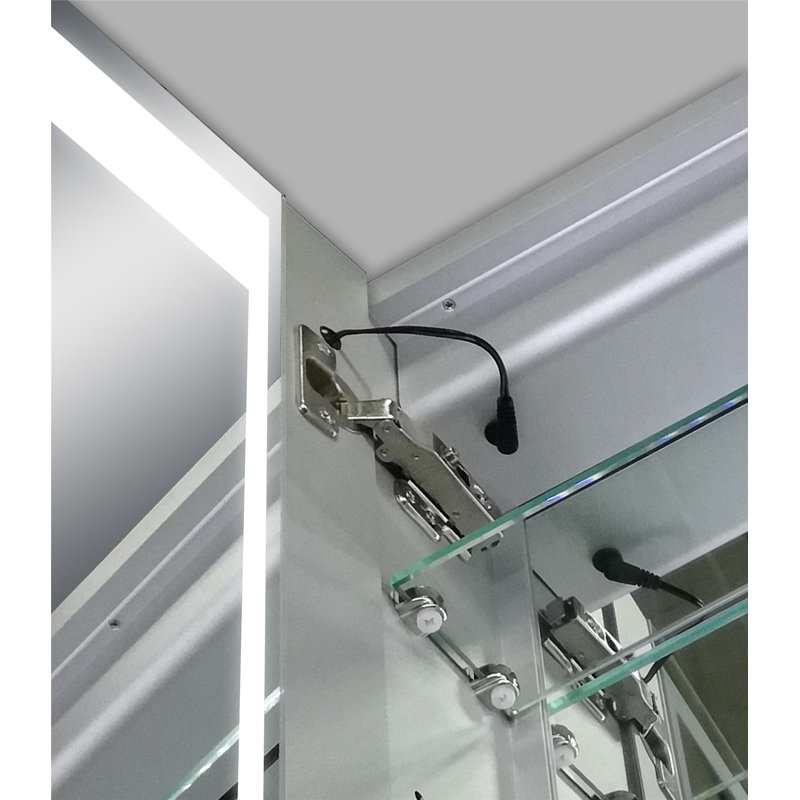 Kah Flat Wall Mirror with Shelves