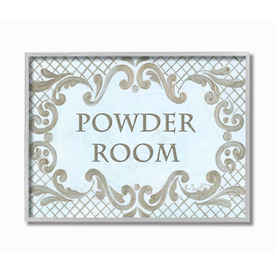 Salle de bain en treillis Poudre Aqua et Gold