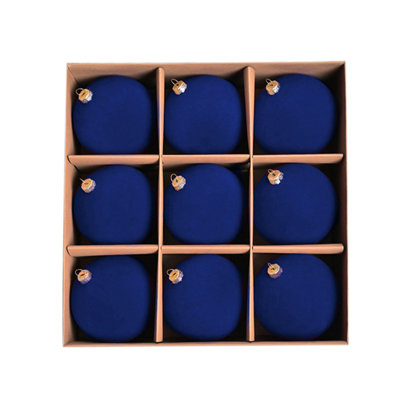 9 Pcs / ensemble Boules De Noël De Grande Taille Flocage