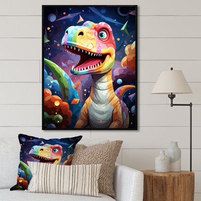 Cubiste mignon, dinosaure pour enfants - art mural dinosaure