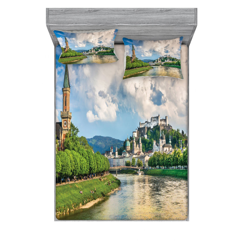Microfiber Sheet Set, Queen Sheet Set with Fitted Sheet