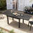 Betania Rectangular 6 - Person Outdoor Dining Set - Extendable Aluminum Table, 6 Armless Chairs-676835657