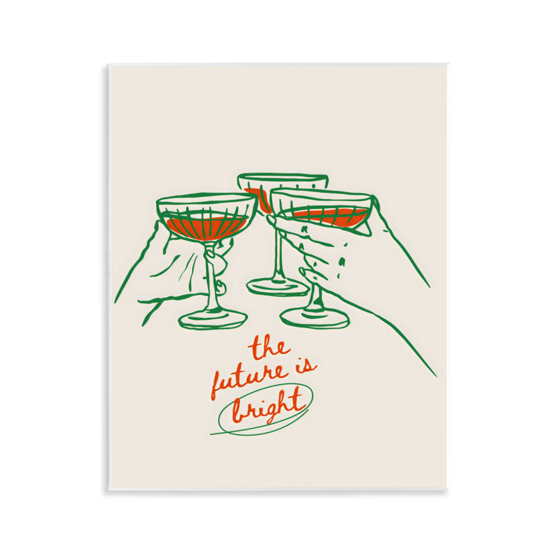 Plaque murale The Futur Is Bright Toast, design par The Prints Vibe