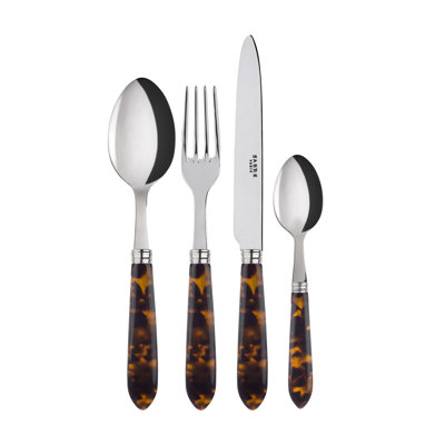 Tortoise 4 - Piece Stainless Steel Flatware Set - Service for 1