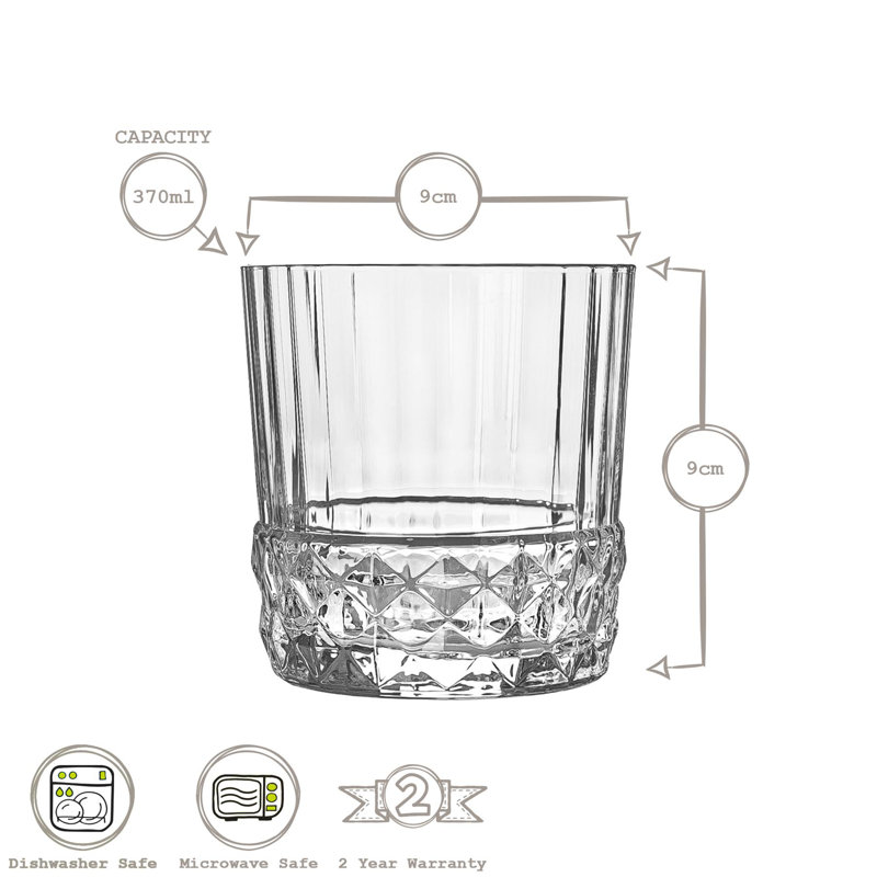 America '20s Whisky Glasses - 370ml, 12