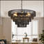Luminaire suspendu réglable en fer et en corde de chanvre noir 8 lumières 8 lumières-1197424890-1182829507