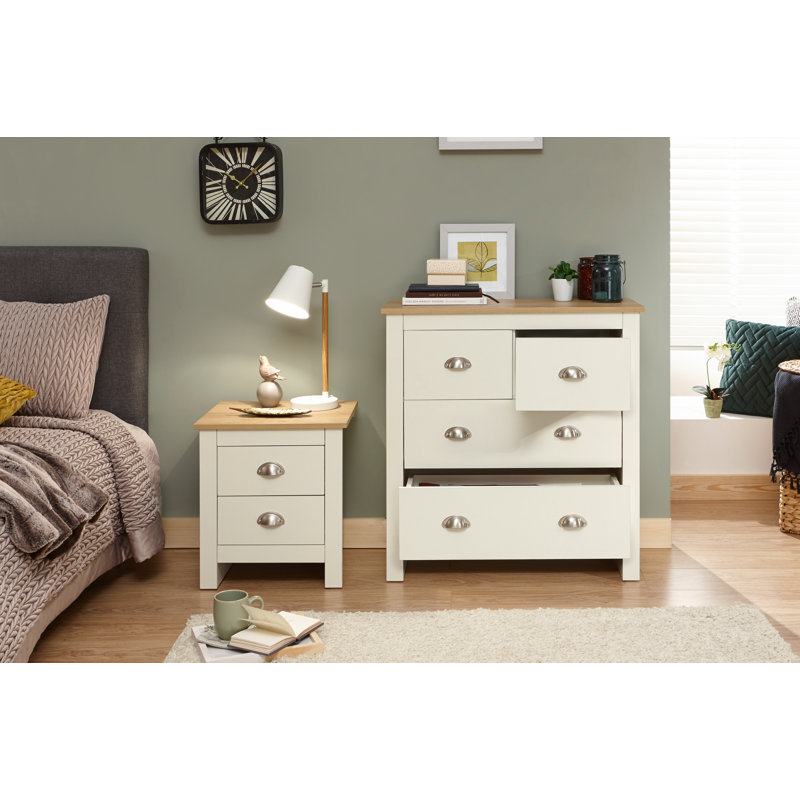 Gia 79cm W 4 - Drawer Chest of Drawers, Cream