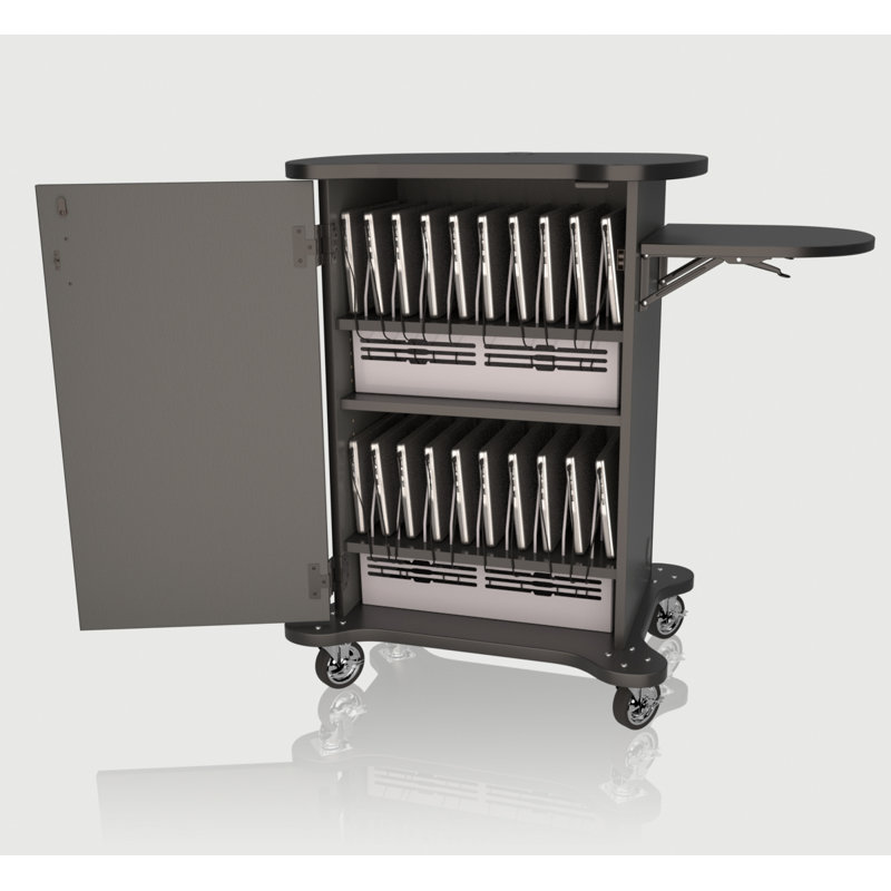 39'' H x 26'' W 1 Laptop/Tablet Storage Cart with Wheels