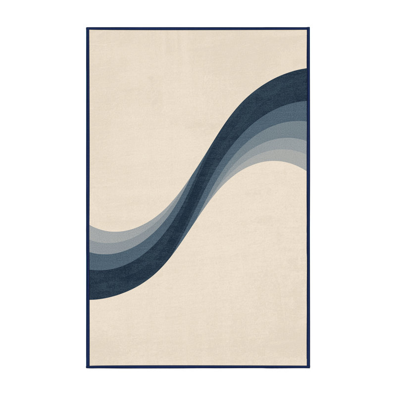 Tapis beige doux et moelleux à motif infini Ormes, 8 x 12