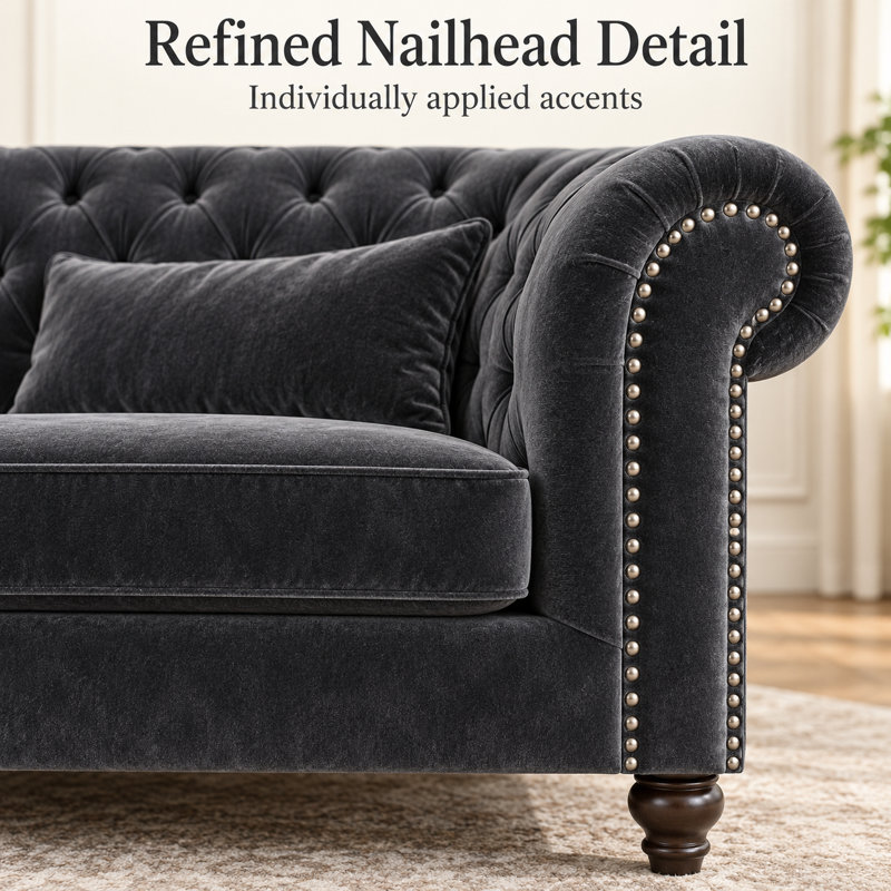 Ensemble de canapés Chesterfield Chisholm, Noir