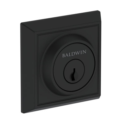 Chamfered Square Deadbolt Patio Deadbolt in Satin Black