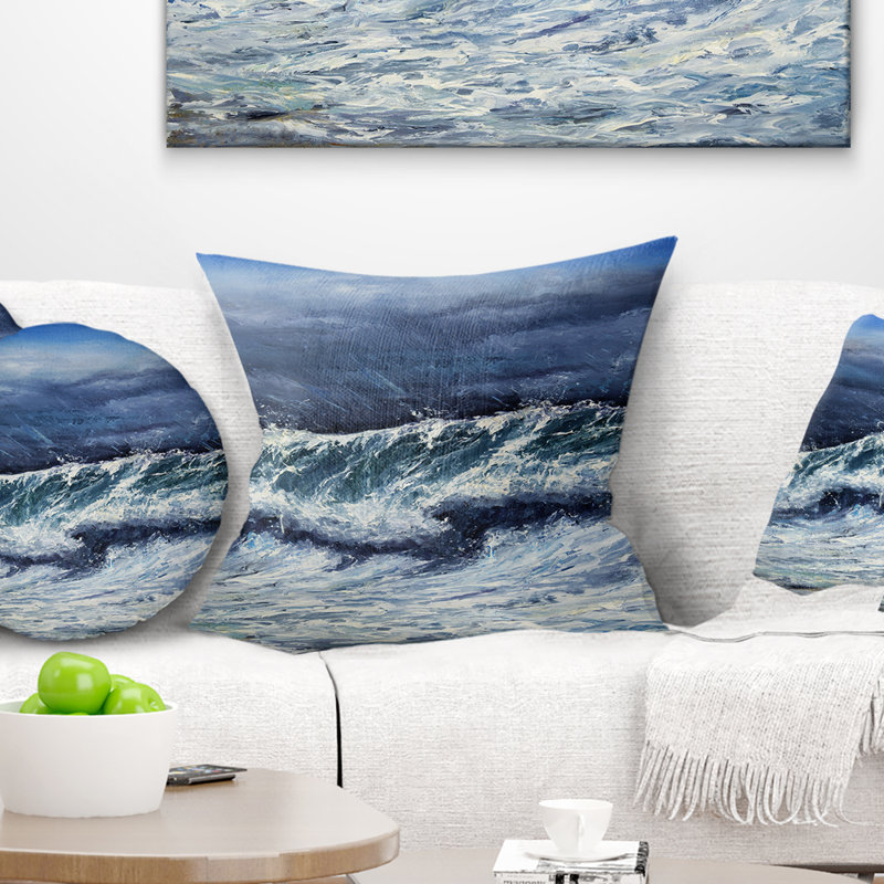 Oreiller de tempête de photographie Seascape