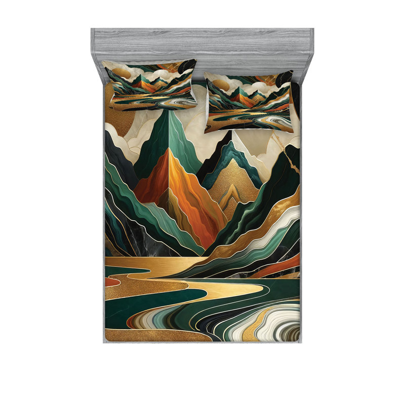 Microfiber Sheet Set, Queen Sheet Set with 2 Pillowcases