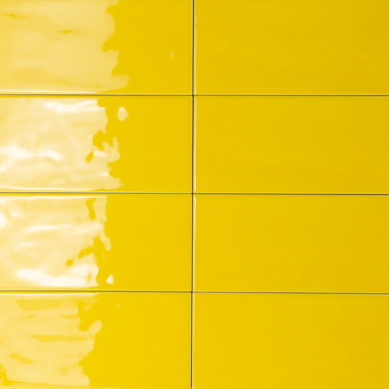 Jade 4" x 8" Subway Wall Tile, Mango Yellow 