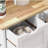 Mobile kitchen island cart with drawers, white bar service cart