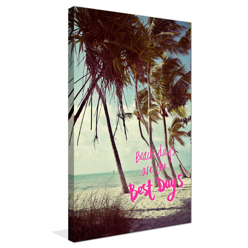 «Best Beach Days», reproduction de photo, H 30 po x l 18 po x P 1 po, Toile tendue