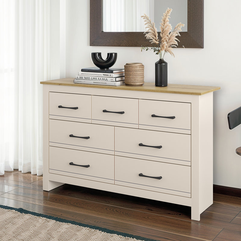 Limestone 7 - Drawer Chest of Drawers, Natural