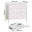 Commode 3 tiroirs 31,5 "et petite commode moderne, blanc