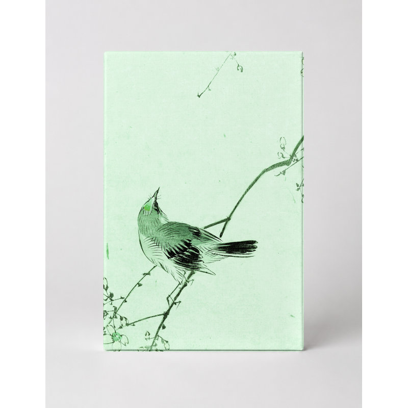 «Bird on Blossoming Branch», art mural sur toile, 16" W x 20" H
