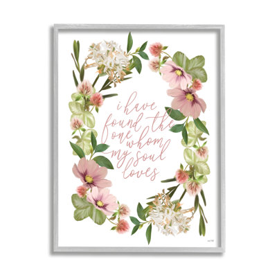 «One Whom My Soul Loves», roses printanières par House Fenway - Art textuel