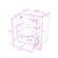 Armoire de salle de bain 3 tiroirs avec lavabo en céramique, armoire de rangement et porte-558550751