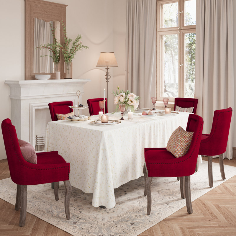 Chaise d'appoint rembourrée Jernell (ensemble de 2), Rouge