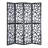 Giyano 4 Panel Screen Room Divider, Black