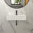 24"X16" White Ceramic Rectangular Wall Mounted Bathroom Sink With Faucet Hole And Overflow