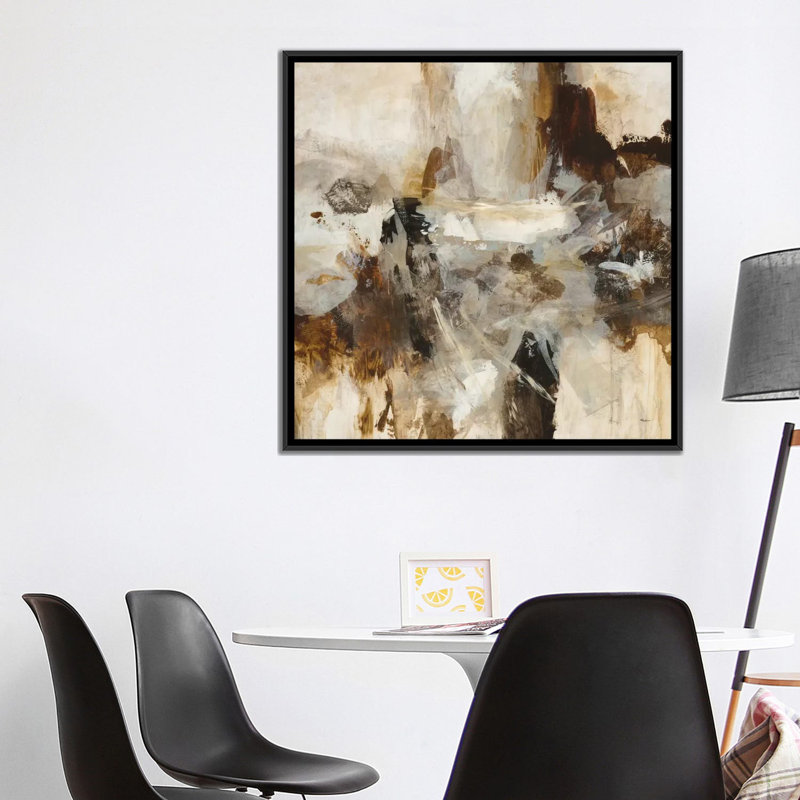 «Effervescence», reproduction sur toile, H 26 po x l 26 po x P 1,5 po, Toile avec cadre noir, Pas de tapis