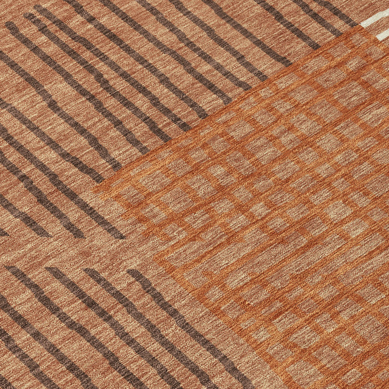 Tapis ACN2270 à rayures intérieur / extérieur lavable à la machine, Rectangle 10 pi x 14 pi