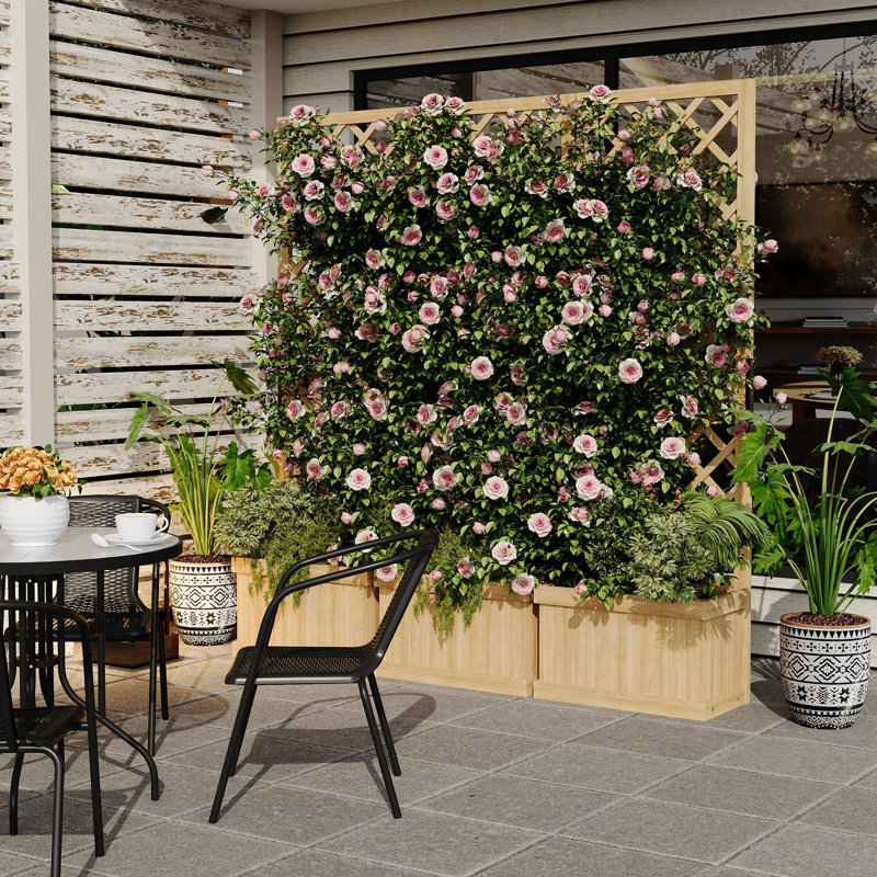 Metal Planter, 165.1cm H x 104.9cm W x 26.4cm D