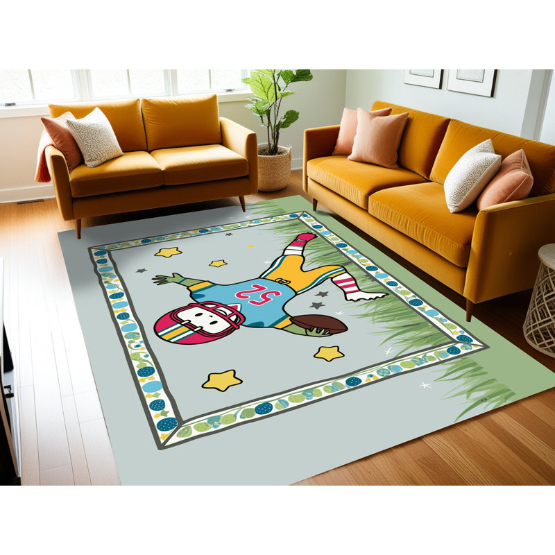 Tapis de football pour enfants Zoomie, Rectangulaire 2 pi x 4 pi