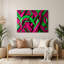 «Geometric Abstraction 43», art mural en métal rose-1722793759