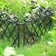 Set of 4 Interlocking Garden Plastic Edging Fence Panels for Yard and Patio