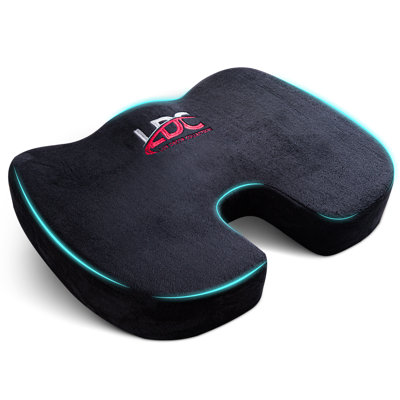 Coussin de siège en mousse à mémoire de forme avec gel rafraîchissant, soulagement des douleurs lombaires