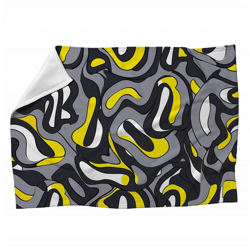 Plain Weave Muslin Machine Printed Throw Blanket, 60" L x 50" W