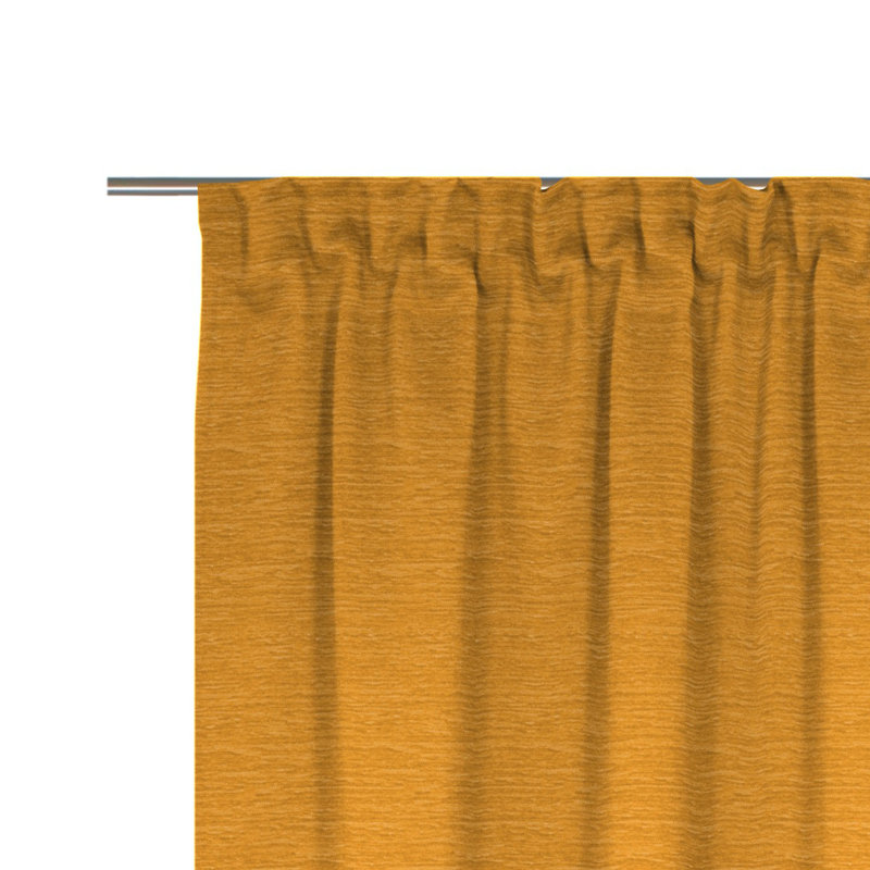 Breedlove Room Darkening Curtain Single Panel, 225cm H x 270cm W, Old gold