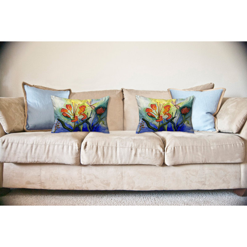 Coussin intérieur / extérieur Tiger Lily, 16 po x 20 po