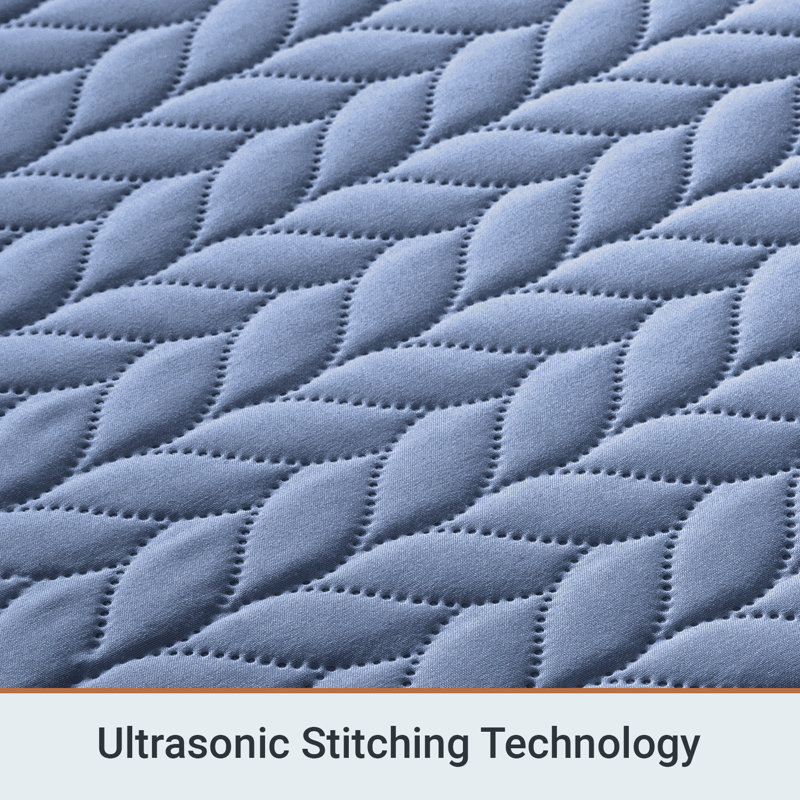 Embossed Microfiber Quilt Coverlet Set, Washed Blue, Twin ( 66 Inc x 86 Inc )