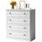 29.5" W Modern 4 Drawer Dresser, Drawer Chest, Wooden Storage Dresser for Closet and Living Room, White-1690395908