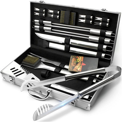19Piece Stainless Steel Grilling Tool Set