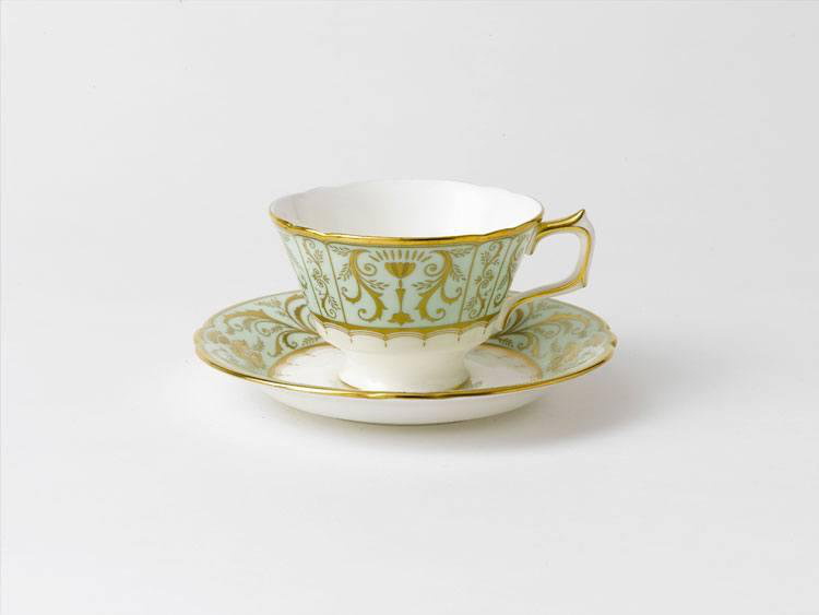 Harlequin Bone China Teacup, Green