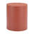 19" Brown Aluminum Round Drum End Table