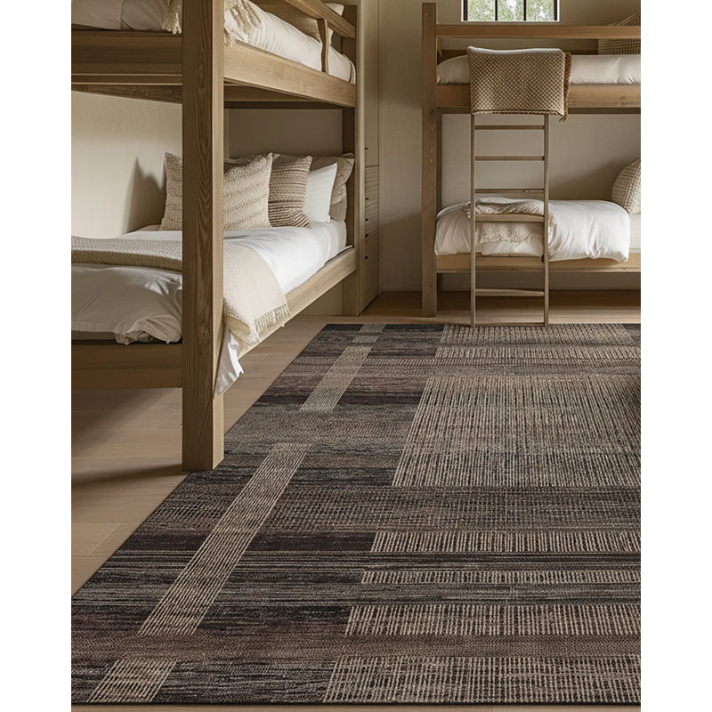 Jaipur Living Reham CEN03 Handknot Geometric Brown/Tan Area Rug (10'X14'), Rectangle 8' x 10'